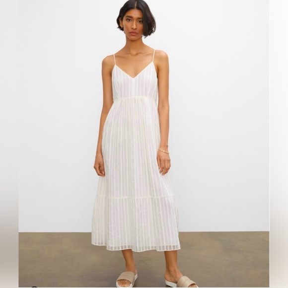 club monaco sleeveless tiered dress Club Monaco Tiered Sleeveless Ayto Dress Womens 2 Desert Stone Viscose